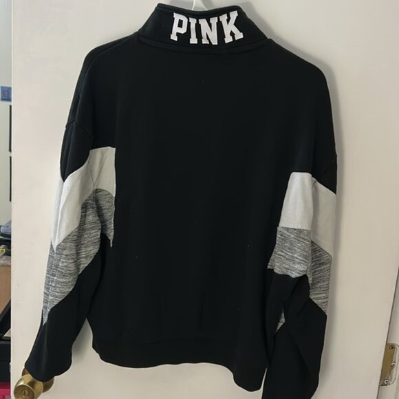 Victoria Secret PINK half zip sweatshirt with PINK on collar - Picture 2 of 5